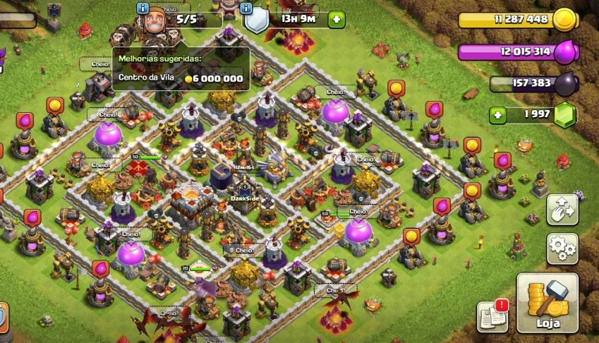 Chás of clans CV 11 ful barato