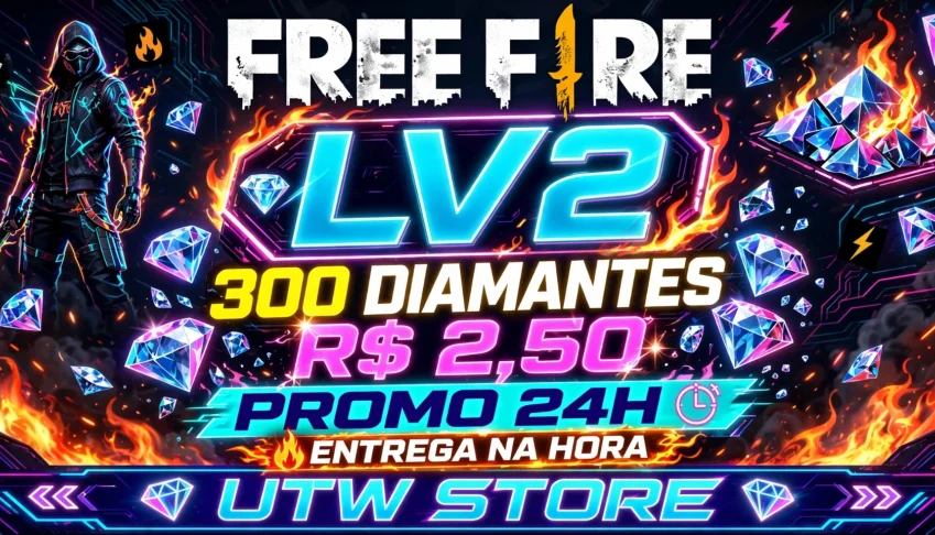 LV2 COM 300 DIMAS POR R$ 2,50 - CONTA ZERADA FREE FIRE - PRO