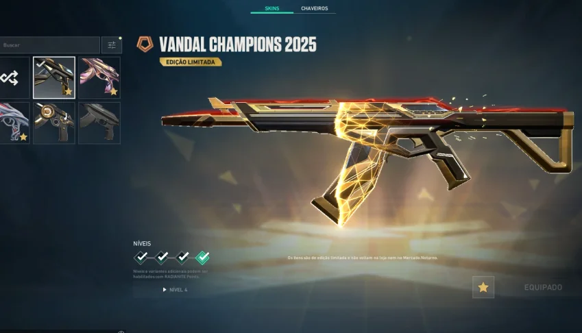 Valorant, Ouro Lvl 140 | Champions 2025 Butterfly + Vandal |