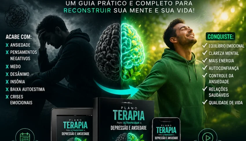 🧠✨ Curso Terapia Para Ultrapassar A Depressão E Ansiedade ✨