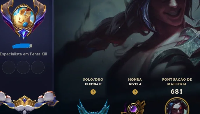 Conta LoL platina 2