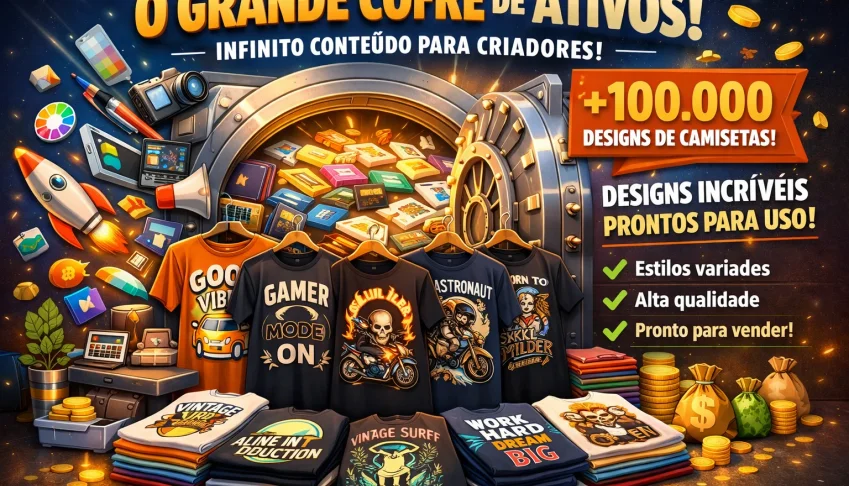 Mais de 100.000 designs para estampa de camisetas