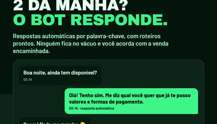 Automação de WhatsApp 100% online por apenas R$ 10,00! mês