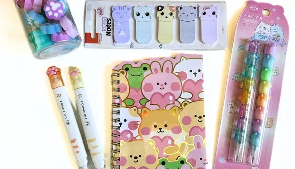 Papelaria Escolar Personalizada — Kit 6 Itens