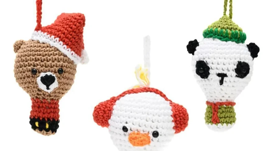Kit enfeites de Natal em amigurumi