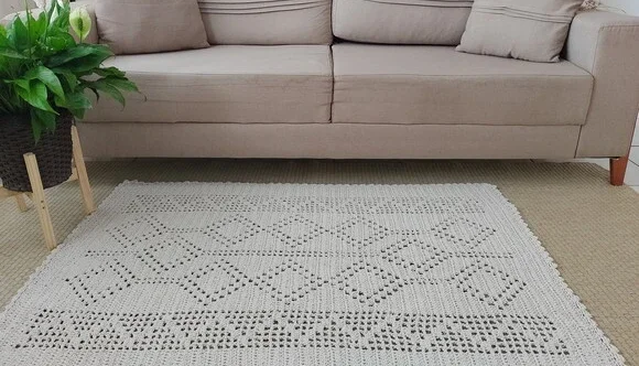 Tapete de Crochê para Sala