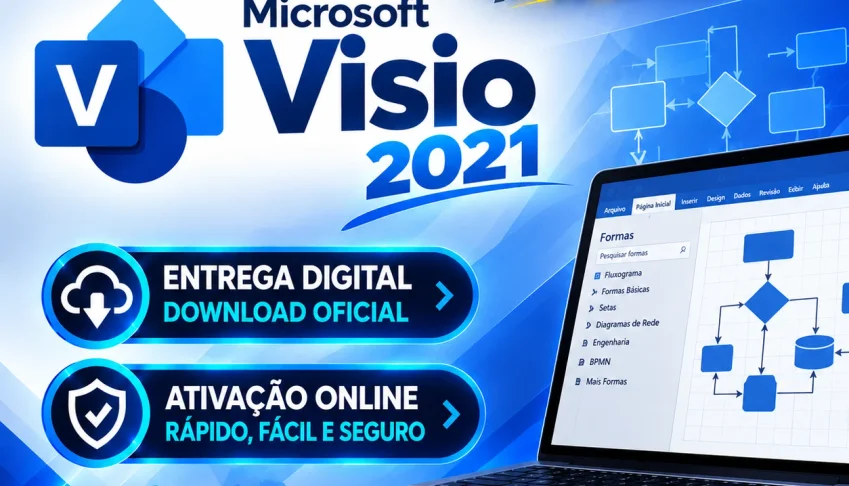 Visio 2021 Professional Original - Vitalício NF