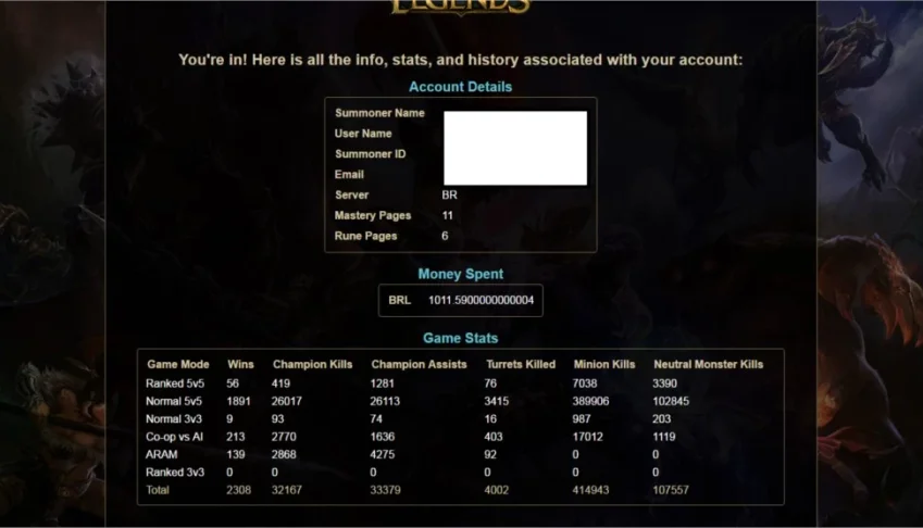 CONTA PLAT 5/FULL CHAMP/MMR PLAT 1/6 PAGE RUNA/85SKINS