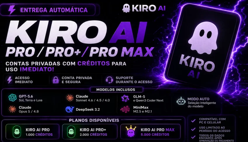 Kiro Pro | Conta Privada | 1.000, 2.000 Ou 5.000 Créditos