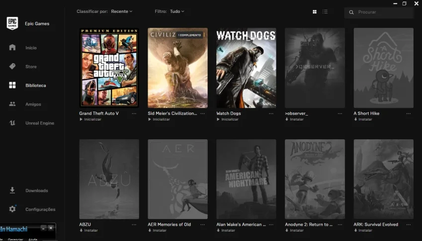 Conta Epic Games com 46 jogos