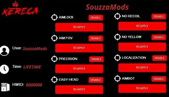 Painel + Garena + menu