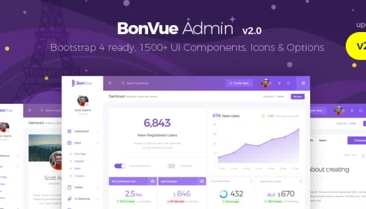 BonVue v2.1 - Template Administrativo HTML com Bootstrap 4