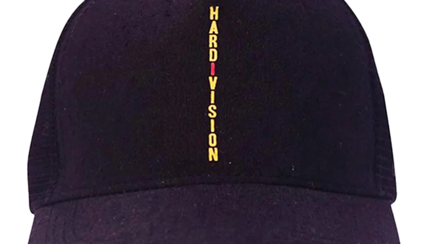 Boné Trucker Preto e Amarelo Hardvision