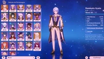 AR55 Yoimiya, Xiao, Ayato, 4 armas 5* e 27 personagens