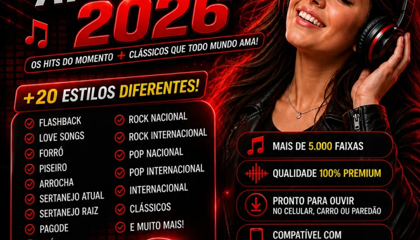 Pack de Músicas Atualizadas 2026 com +5.000 Músicas