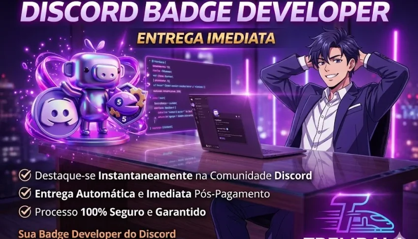 Discord Developer Badge + Brinde - Entrega Automática🟣