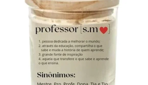 Lembrança Vela Aromática Dia dos Professores 200g