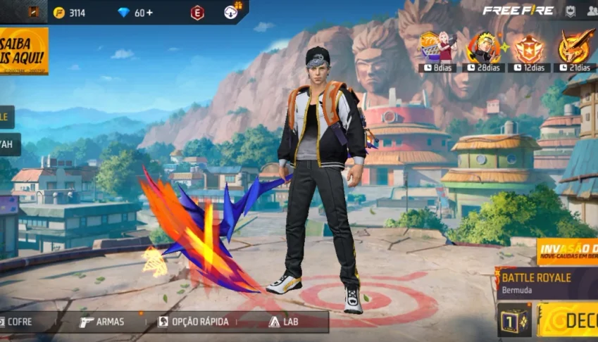 Conta Free Fire Lv 2 Pra Lv 8 Com Skins
