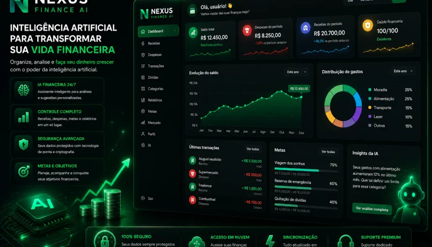 Nexus Finance AI – O Futuro da Gestão Financeira Inteligente