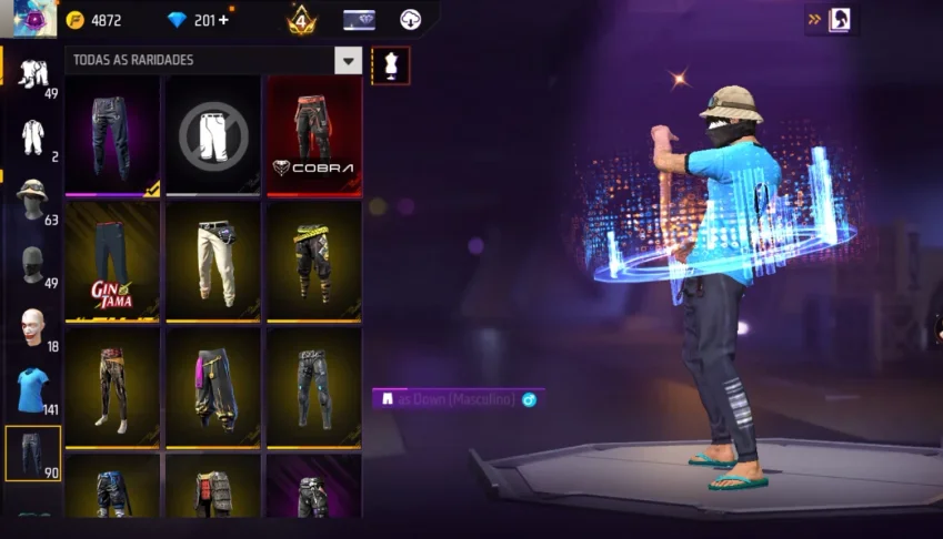Conta de free fire gemada