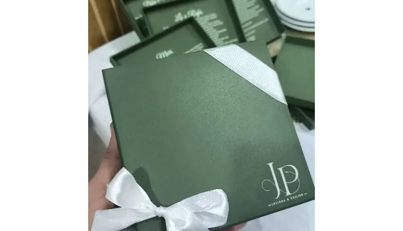 Caixas MDF 15x15 Verde Oliva Personalizadas