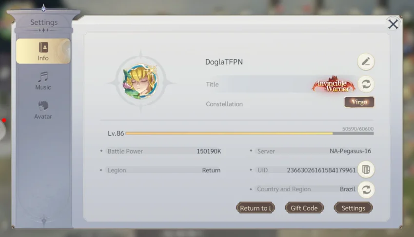 Conta Saint Seiya Ex Top 2 - Server Na-Pegasus-16