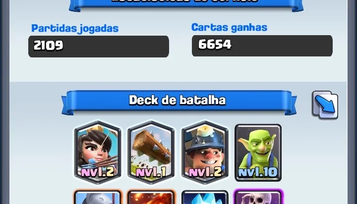 2 Contas Lendárias Clash Royale NV10 + NV9 + Arena 10