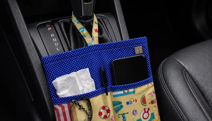 Organizador e Lixinho Artesanal para Carro