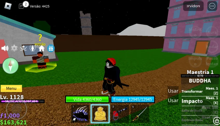 Conta de blox fruits com budhha leve alto