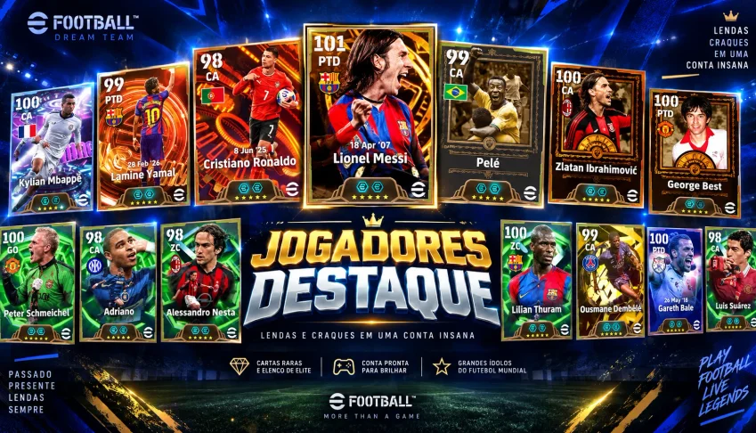 Conta Efootball Ps4/Ps5 – Elenco Recheado De Lendas