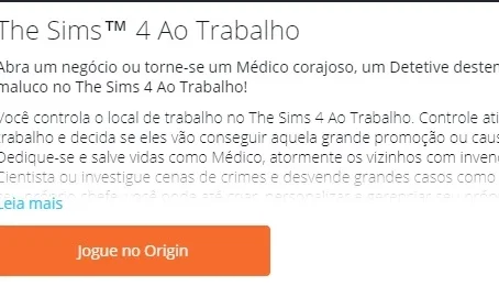 Conta no Origin com The sims 4 + 2 expanções