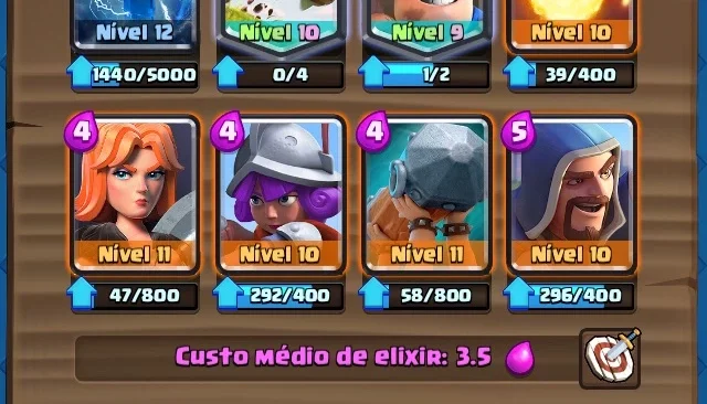 Coc cv11 e CR arena 12 com 250 gemas