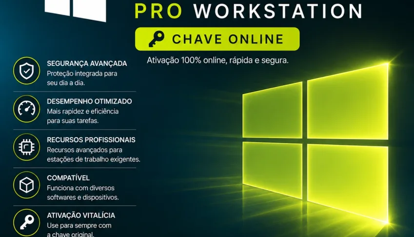 Windows 10 Pro Workstation – Chave Original Emissão de NF