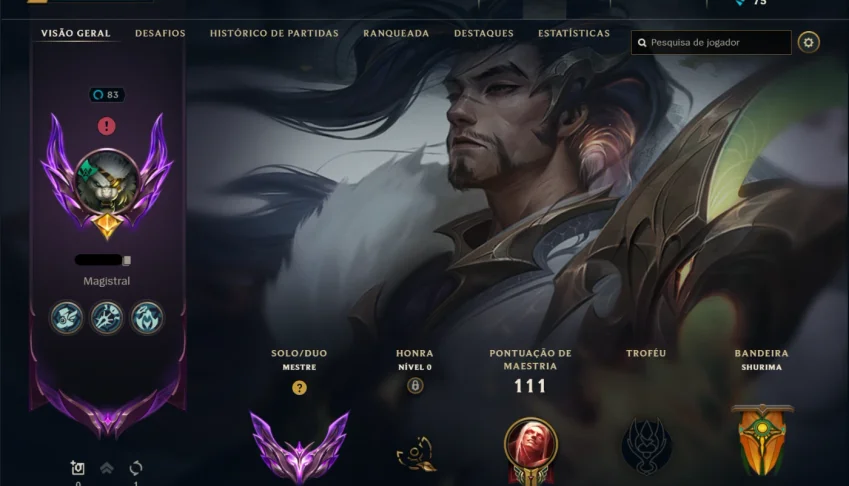 Conta Superiority Master MMR GM — Dono Único — HandLvl
