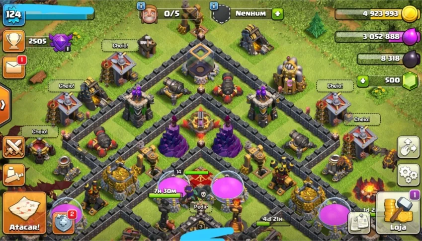 conta clash of clans cv 10