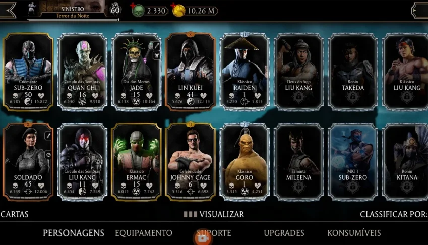 Conta mortal kombat com 3 brut