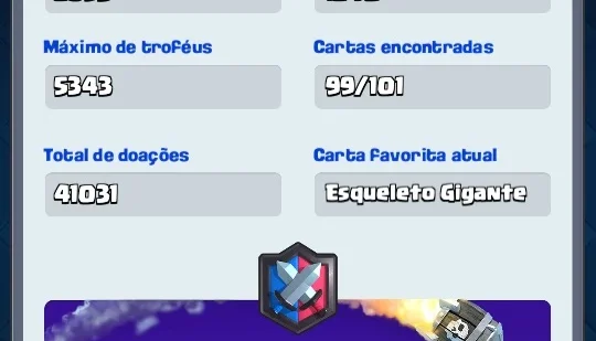Conta Clash Royal Cv12 , Todas cartas algumas full