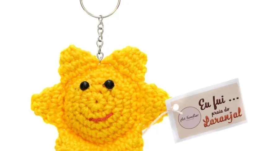 Chaveiro Solzinho Amigurumi