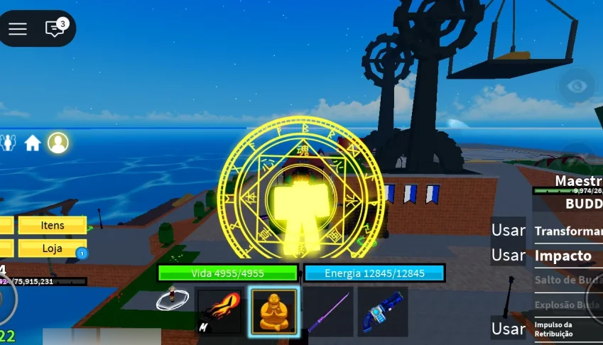 Conta De Blox Fruits com buddha perm e Skins de robux