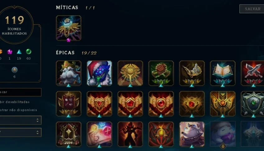 Conta ouro, com todos champs e 83 skins