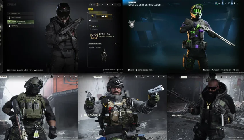 Contas Warzone/MP MW4 Upadas Level 55 + Armas Metas Ful Aces