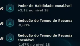 Conta com 20 páginas de runa e todos os campeões
