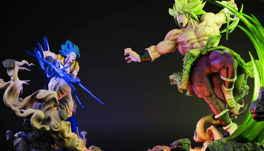 Gogeta Blue vs Broly Super Saiyan Legendary 3D STL