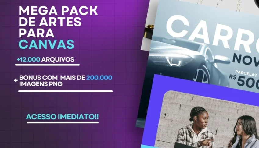 Mega pack templates canvas + bonus com superpack de pngs