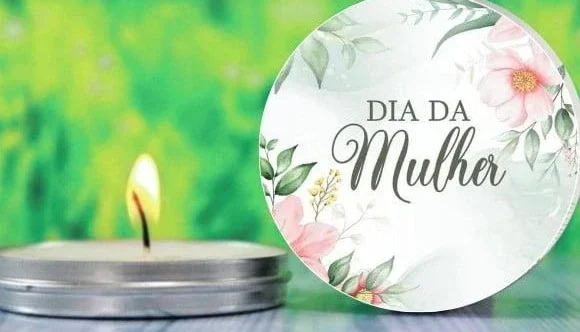 Vela na Lata Personalizada Dia da Mulher