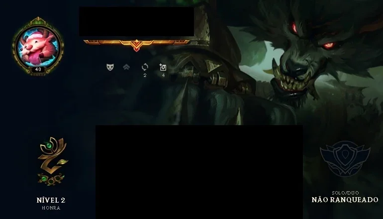 CONTA DE LEAGUE OF LEGENDS.