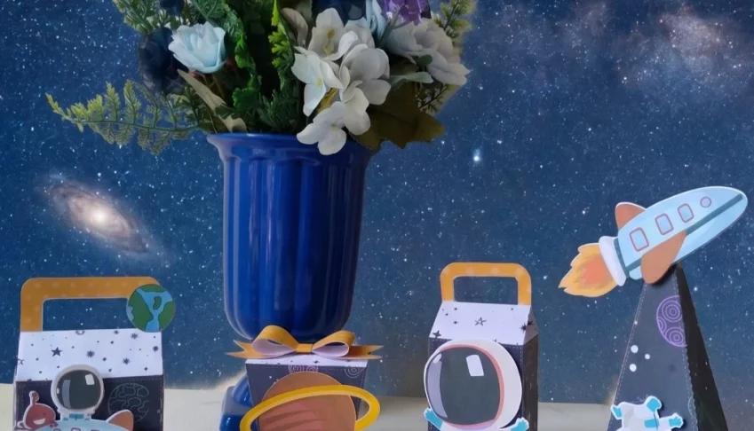 Kit Caixinhas Astronauta Personalizadas