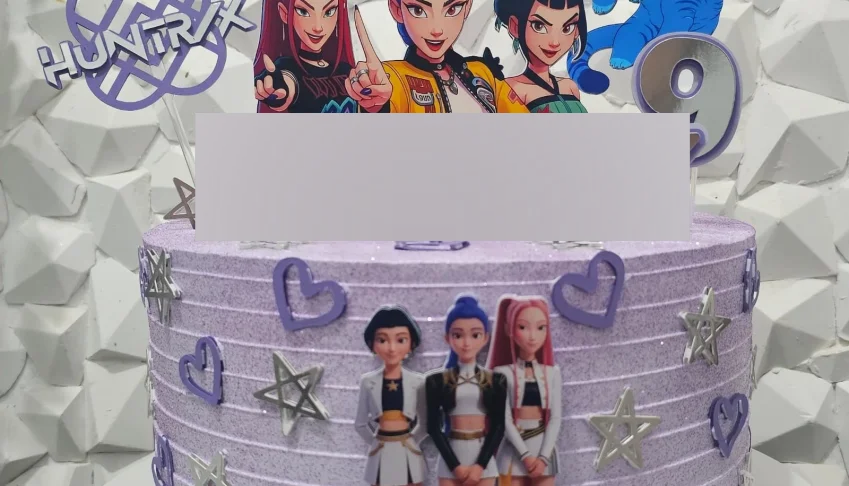 Arquivo topo de bolo Guerreiras do k-pop