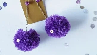 Brincos Carnaval Pompom