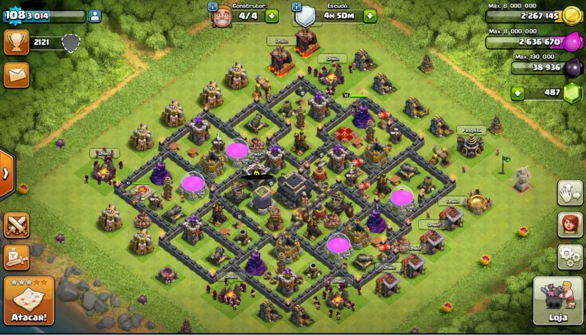 conta Clash of Clans cv 9